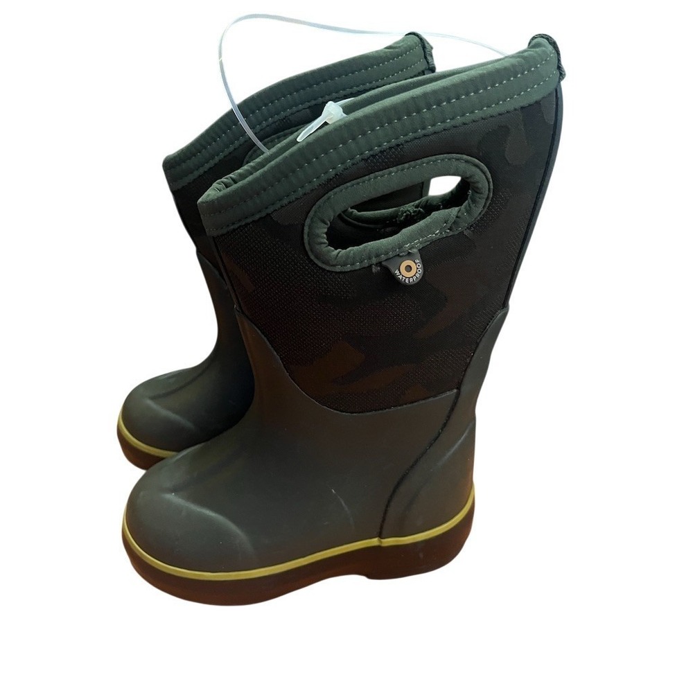 BOGS‎ Classic II Kids Rain Boots Green Tonal Camo Waterproof Insulated 8